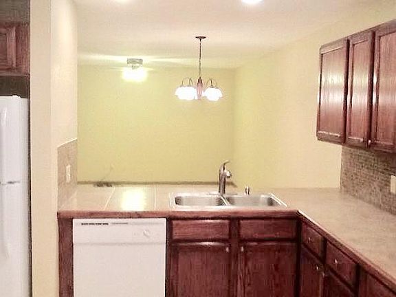 Looking out from kitchen to living area
