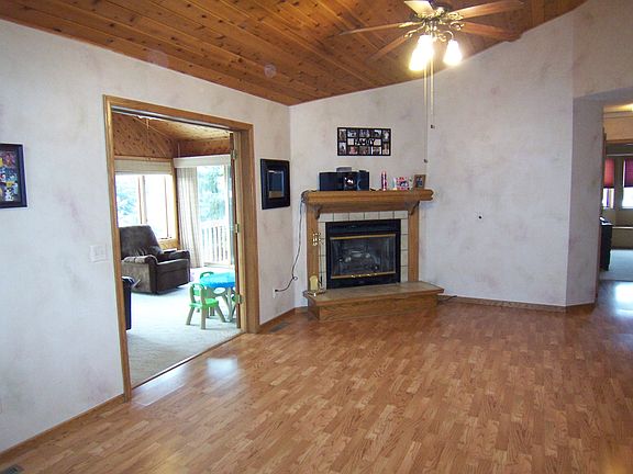 Living room with fireplace