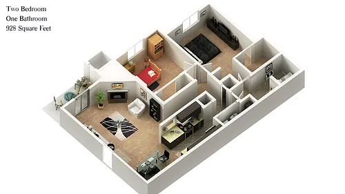 Floor plan 2x1B