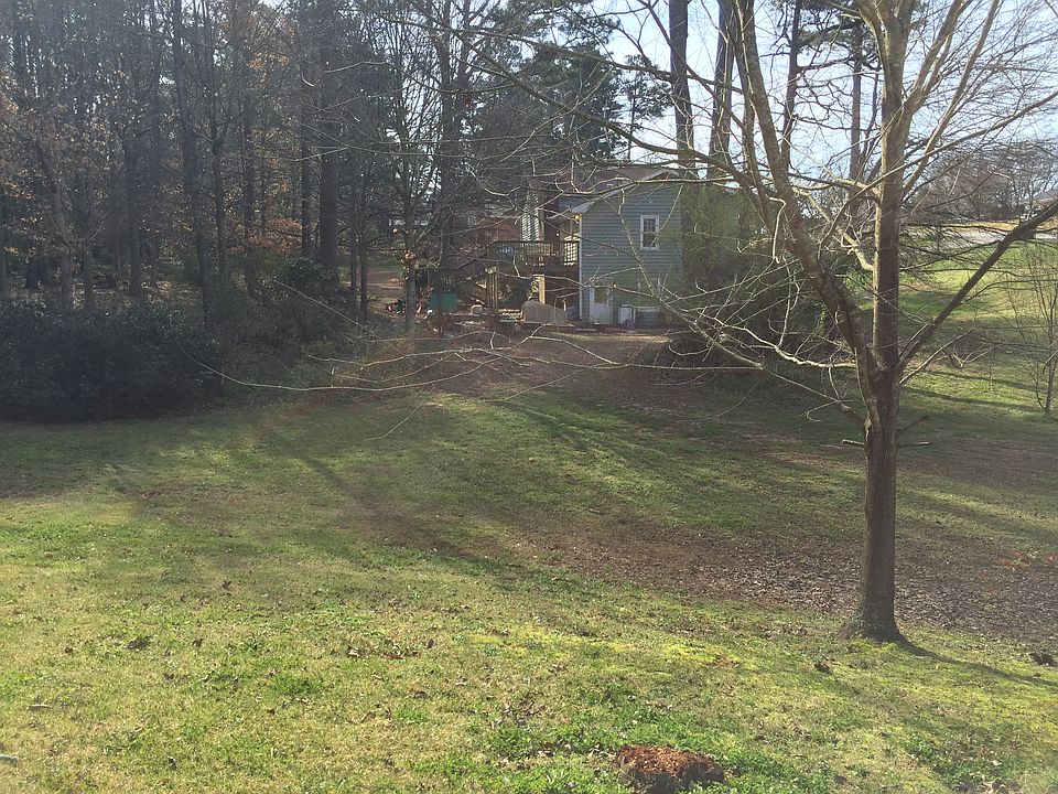 Looking across 1/2 acre lawn