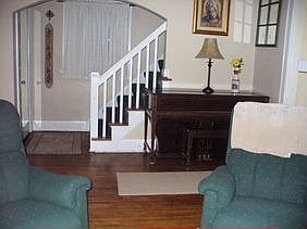 Living room with hardwood floors