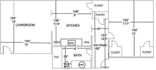 Floor plan One-Bedroom