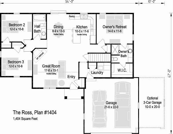 The Ross, Plan 1404 (Garage Right)