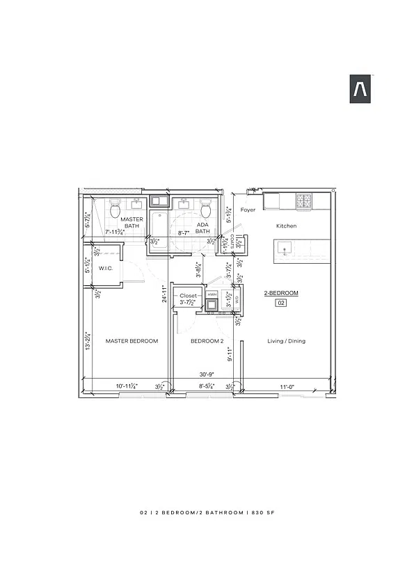 Floor plan 02 2 bed