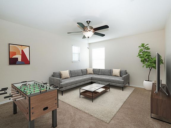 Virtually Staged Upstairs Gameroom