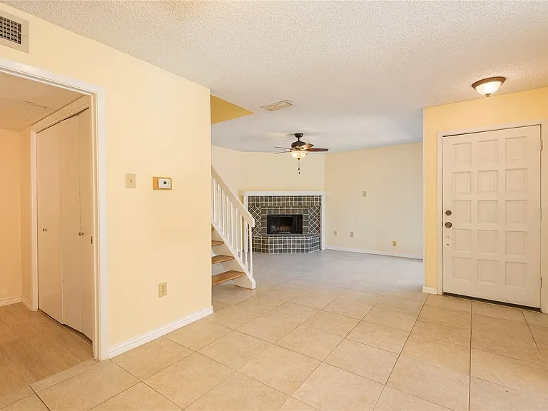 View from dining room to living room