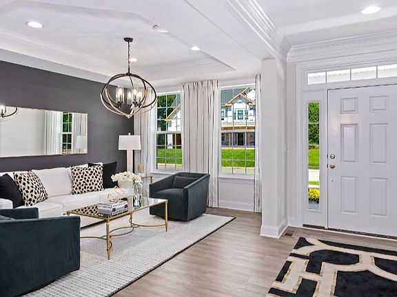Castlerock II Living Room with hardwood floors, with living room decor