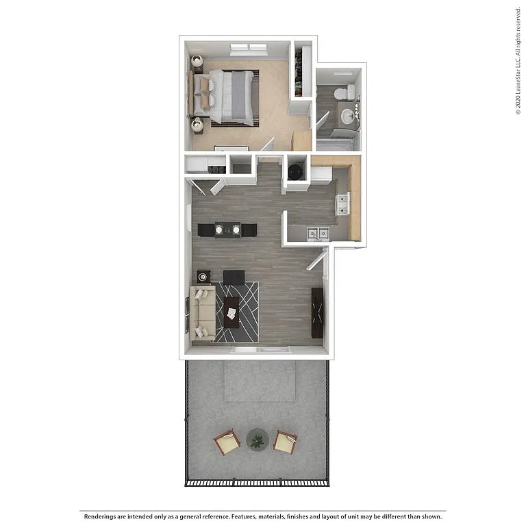 Floor plan 1 Bed 1 bath