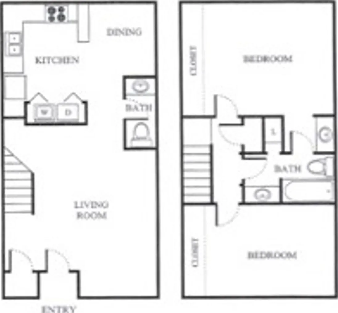 Two-story unit - 2BD/1.5BA — Photo 3