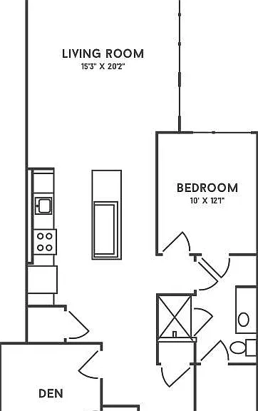1 Bedroom, 1 Bathroom 1 Bedroom, 1 Bathroom
