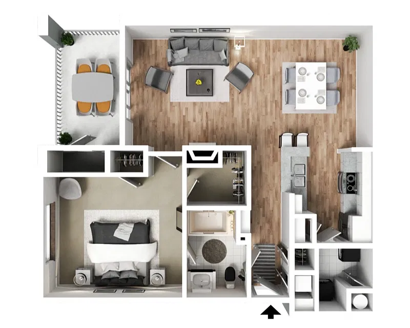 Floor plan One Bedroom