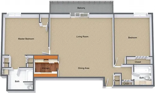 Floor plan Two Bedroom
