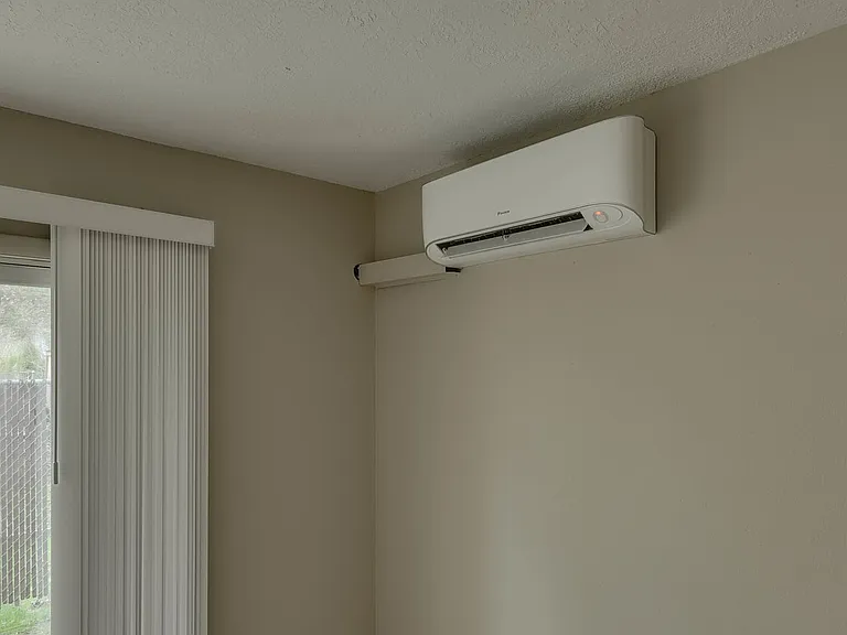 Mini-split provides efficient heat and A/C for hot summer days!