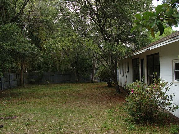 Back yard is fenced