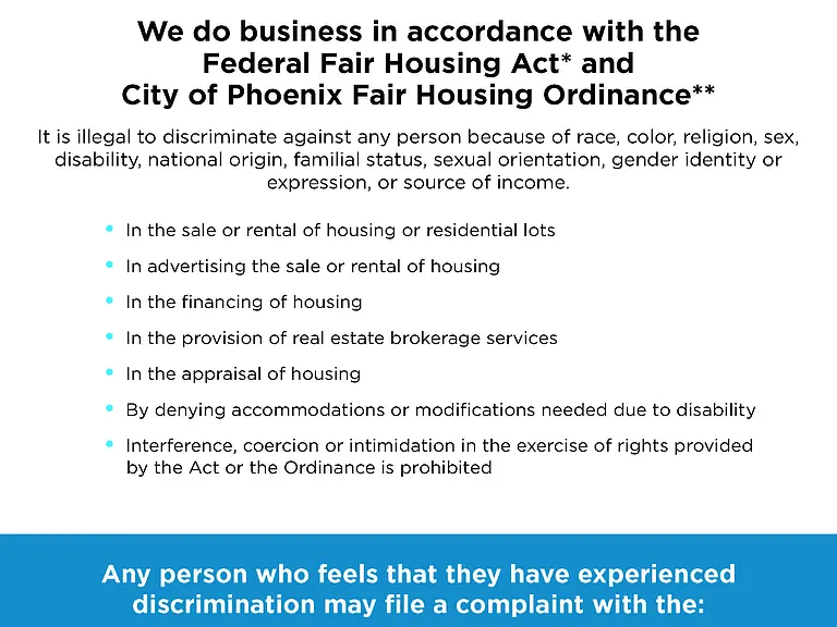 AZ Fair Housing information in english