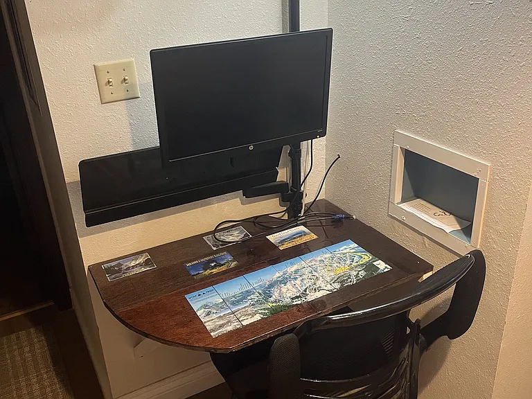 One of two work spaces!
