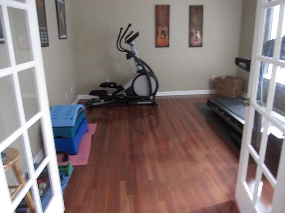 This room's carpet replaced with same brazilian redwood hardwoods Feb. 2013!