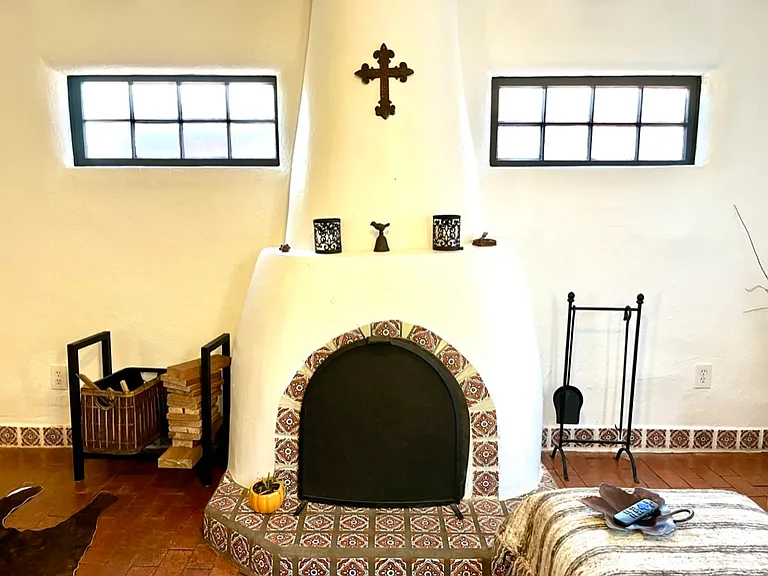 Fireplace.