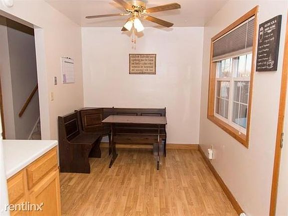 Dining Room with Built in Bench and Table
