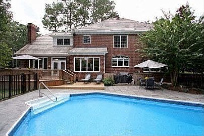 Inground Pool with security fence