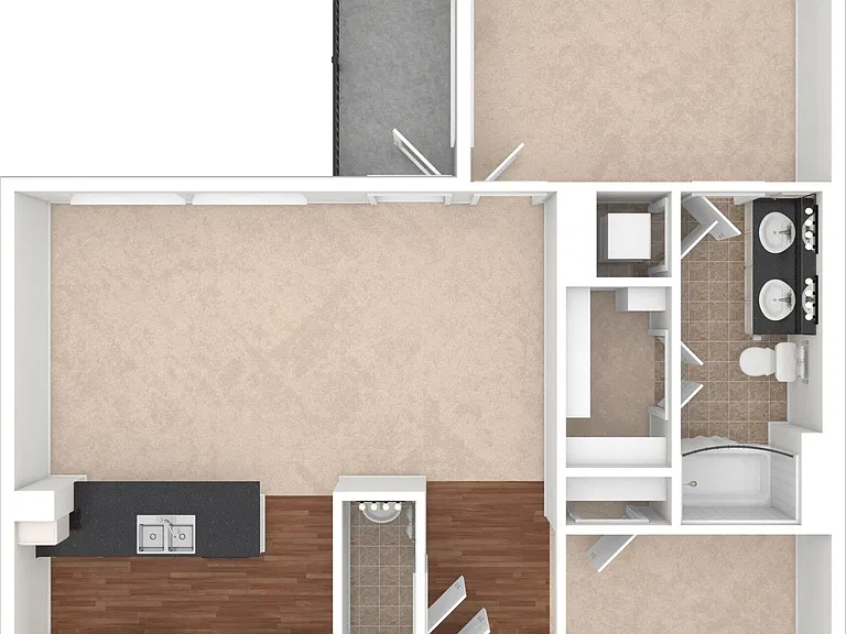 1 BD / 1.5 BA 965 SF