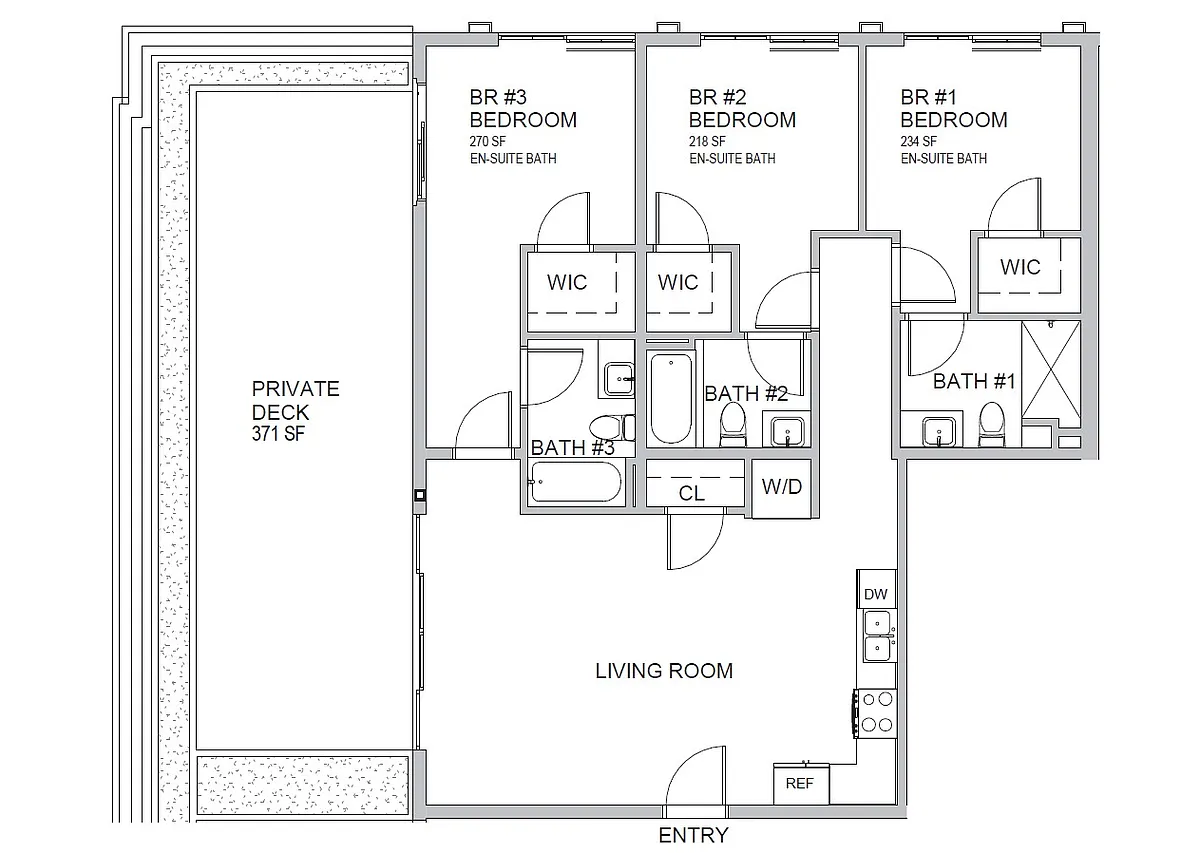 Floor plan Penthouse 3 Bedroom