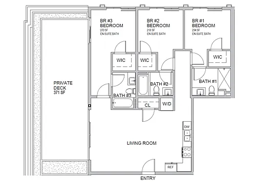 Floor plan PRE-LEASING 3 Bedroom