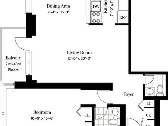 2nd image of 124 W 60th St APT 42E