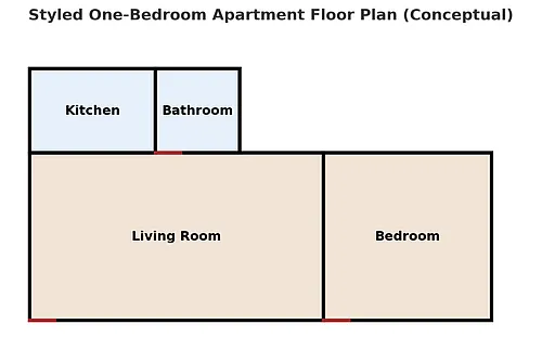 Floor plan One-Bedroom Unit