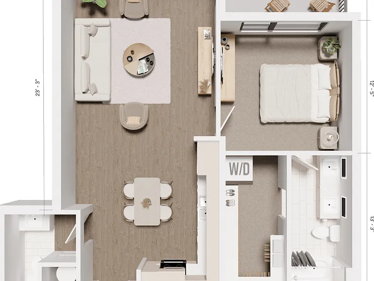 The Grandeur A5 - Willow (Larger) (1 Bedroom 1.5 Bath) The Grandeur A5 - Willow (Larger) (1 Bedroom 1.5 Bath)