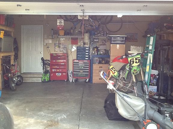 Garage has lots of storage!