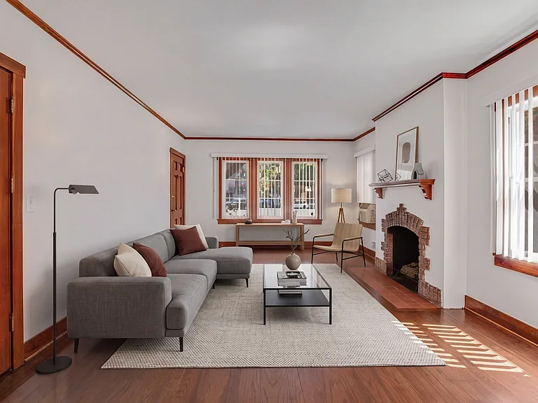 Virtually staged living room