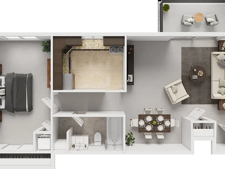 1 Bedroom 1 Bedroom