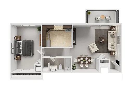 Floor plan 1 Bedroom