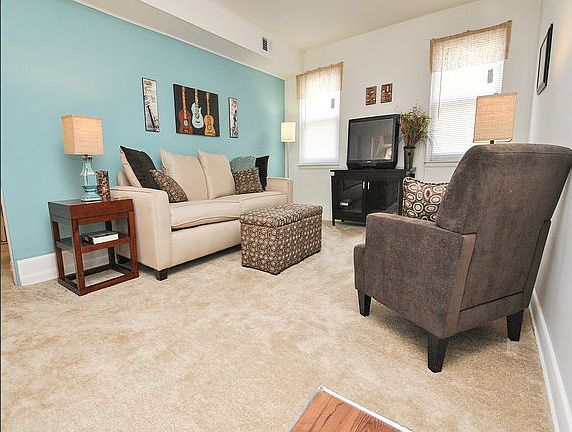 Not our actual place but here is the set up. All white walls