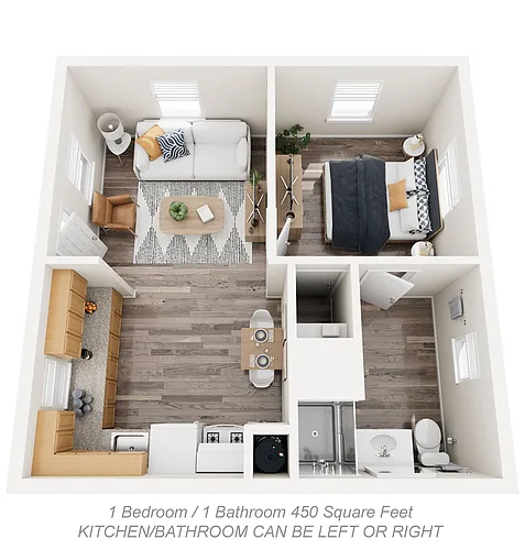 Floor plan 1 Bed 1 Bath
