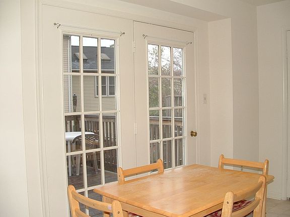 Kitchen leading to deck