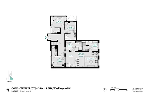 Floor plan 203 - 204 - 601 - Price per bed