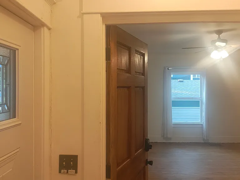 view of living room from front door area