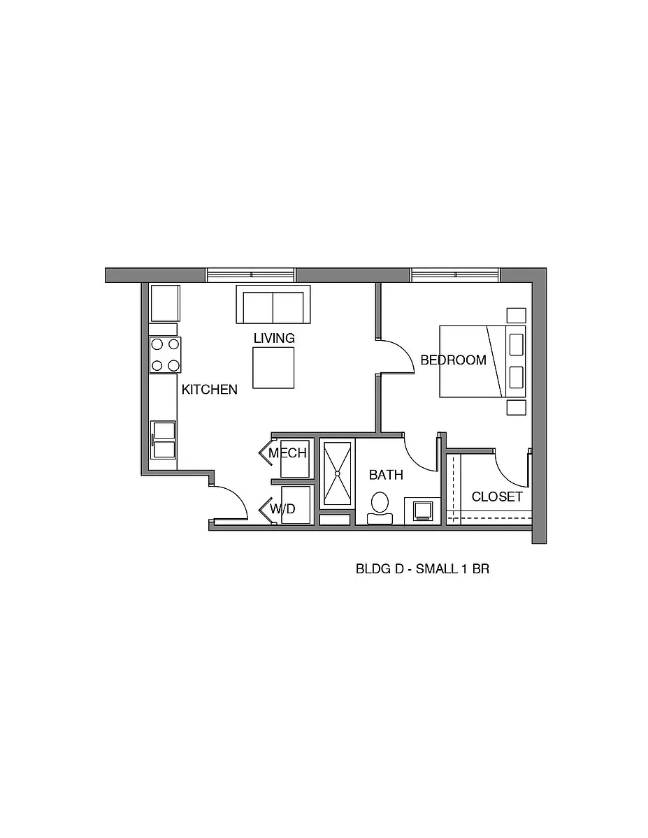 Floor plan Studios/ Jr 1 Bed