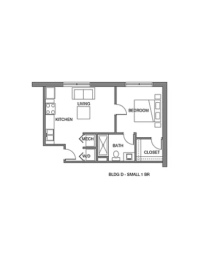 Floor plan Studios/ Jr 1 Bed