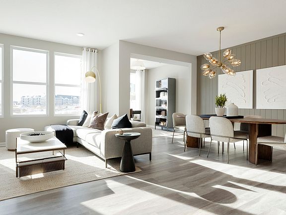 The bright open floorplan invites natural light