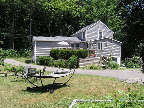 Backyard facing house
