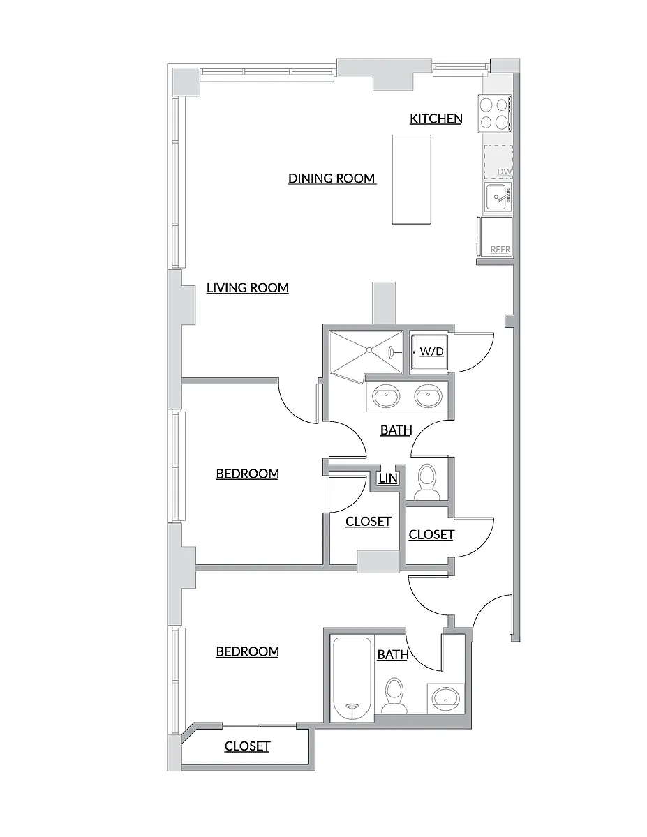 Floor plan Two Bedroom