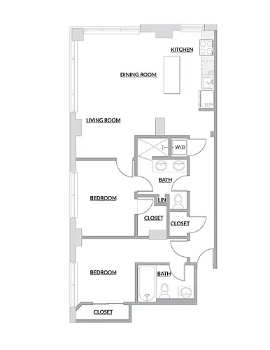 Floor plan Two Bedroom