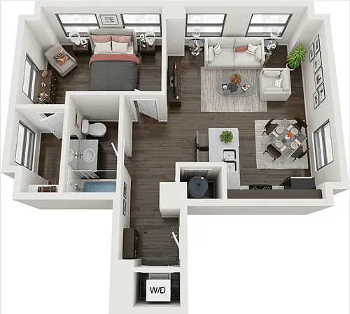 Floor plan 1 Bedroom - 60% Tax Credit