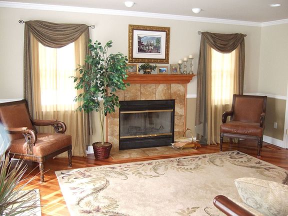 Living Room With Fireplace
