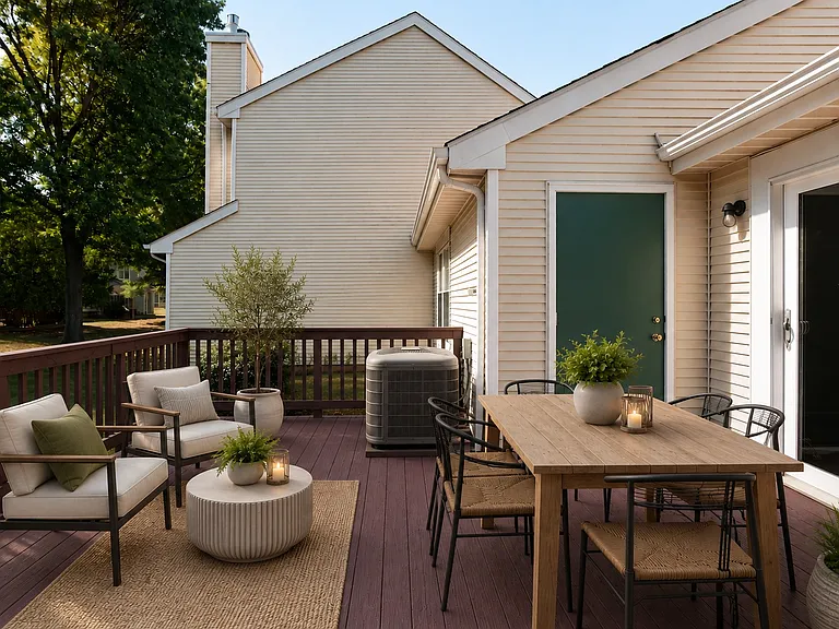 Virtually staged deck