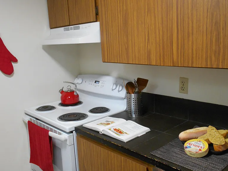 Kitchen view. Plenty of counter and cabinet space.