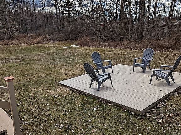 Platform in backyard
